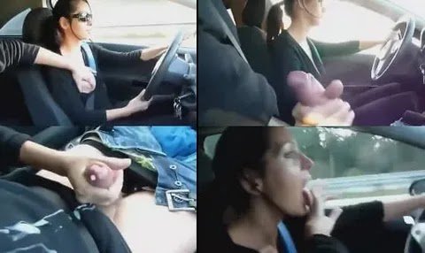 Araba Sürerken Erkeğine 31 Çektirip Boşaltıp Spermleri Emiyor